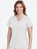 7459 V-NECK SHIRTTAIL TOP (Size: 2X-5X)